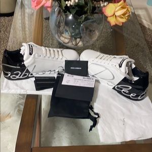 DOLCE & GABBANA PORTOFINO LOW TOP TRAINERS 45